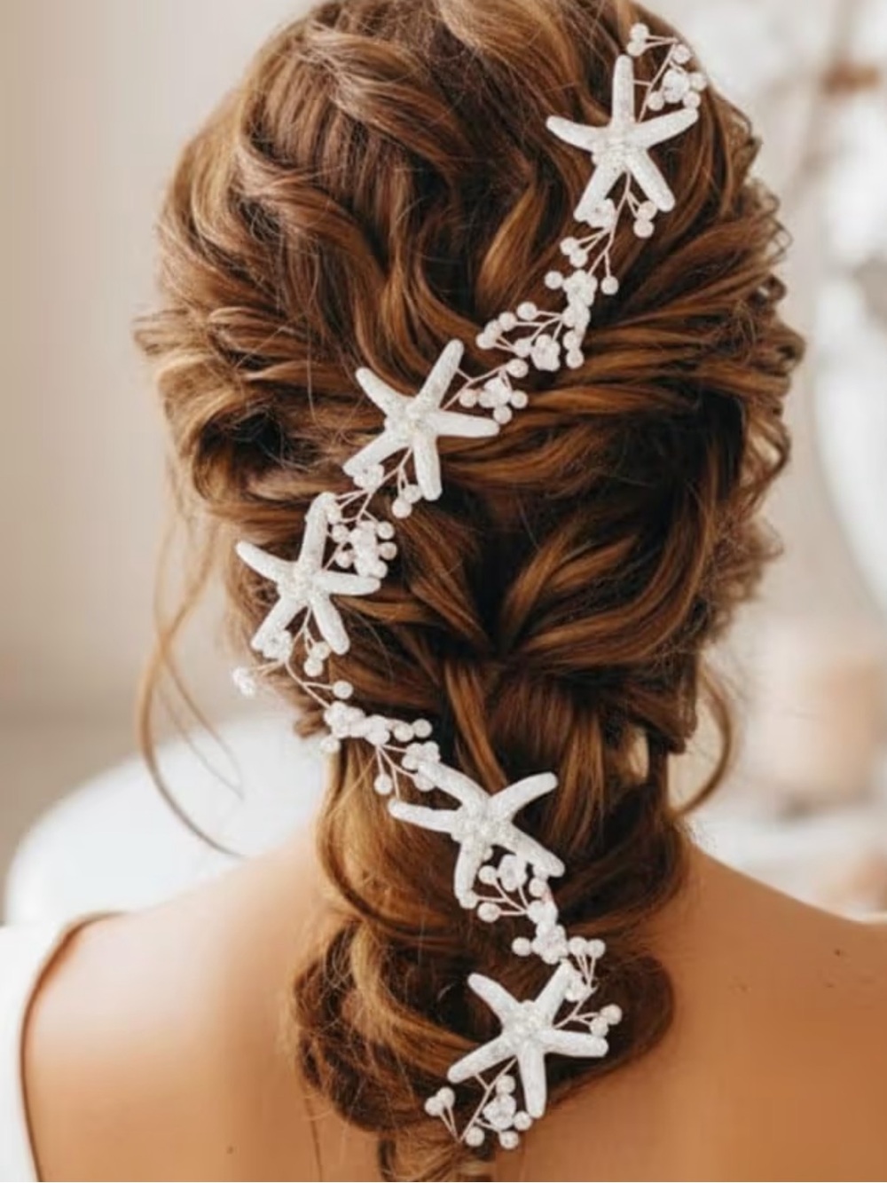 Pearl Starfish Bridal Hair Vine
